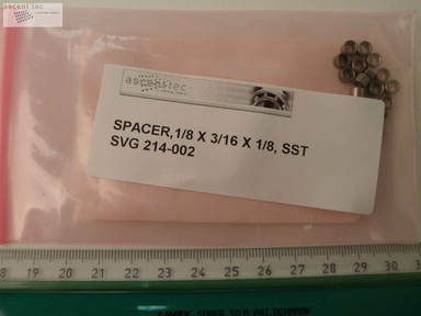 SPACER 1/8 ID x 3/16 OD x 1/8, Lot of 15