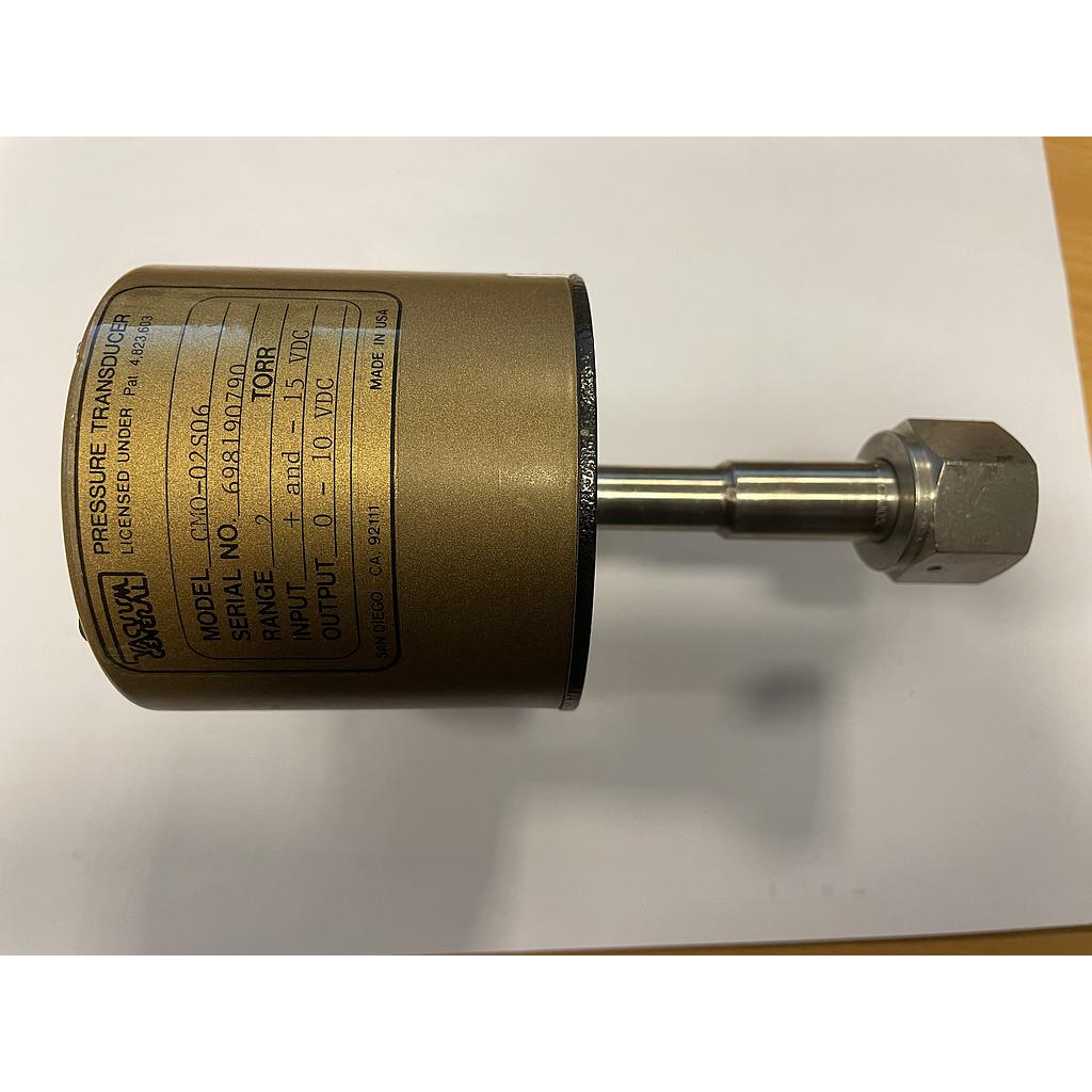 Pressure Transducer, Range: 2 Torr, In: +-15VDC, Out: 0-10VDC
