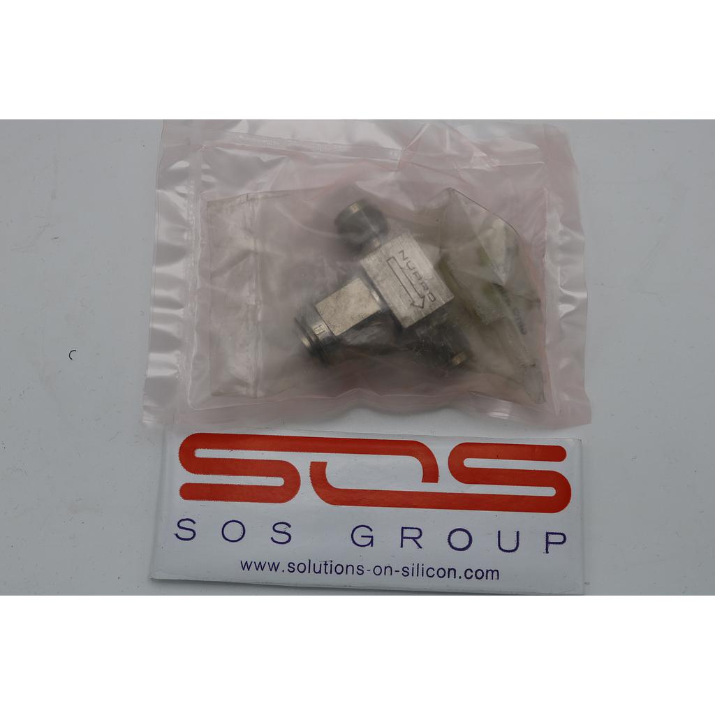 SS TEE-TYPE PARTICULATE FILTER, 1/4" TUBE FITTING, 2 MICRON PORE SIZE