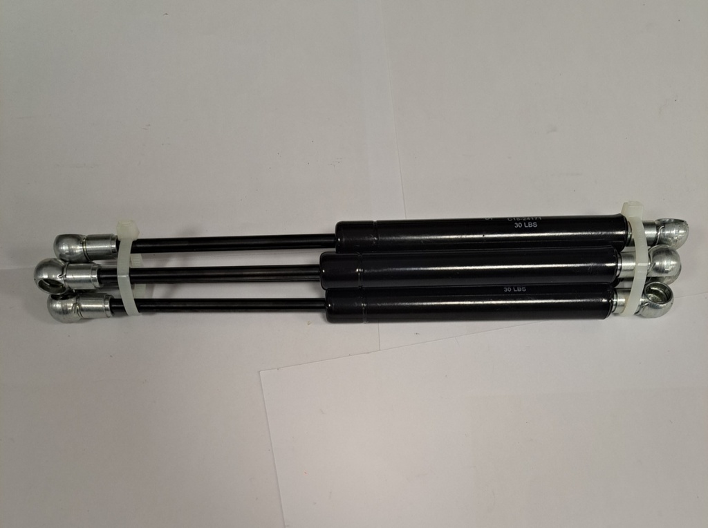 GAS SPRING, FORCE: 134N, EXTENDED LENGTH: 235MM, COMPRESSED LENGTH: 170MM