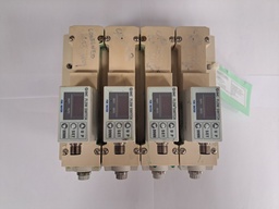 [101384] SMC FLOW SWITCH, 5-40L/MIN PNP 12-24VDC. MOUNTED ON A 4WAY MANIFOLD TO MEASURE 4 CIRCUITS