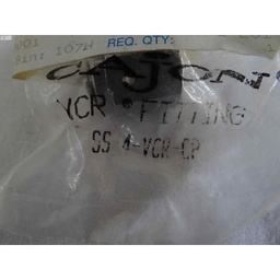 [SS-4-VCR-CP/505834] 316 Stainless Steel VCR Face Seal Fitting, 1/4 in. Cap, Lot of 2