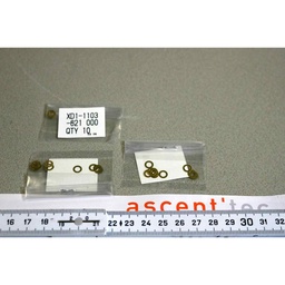 [XD1-1103-621000/100523] WASHER, COPPER, 3.6MM ID, 5.8MM OD, 0.1MM THICK, CALIBRATOR DRIVE, LOT OF 38
